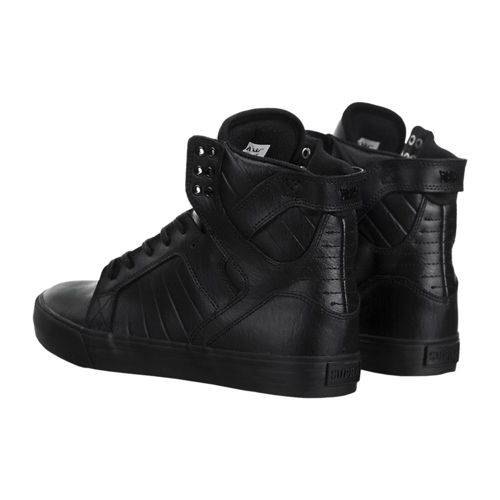 Baskets Montantes Supra SkyTop Noir Black/Black-Red Homme | VTW-40404964